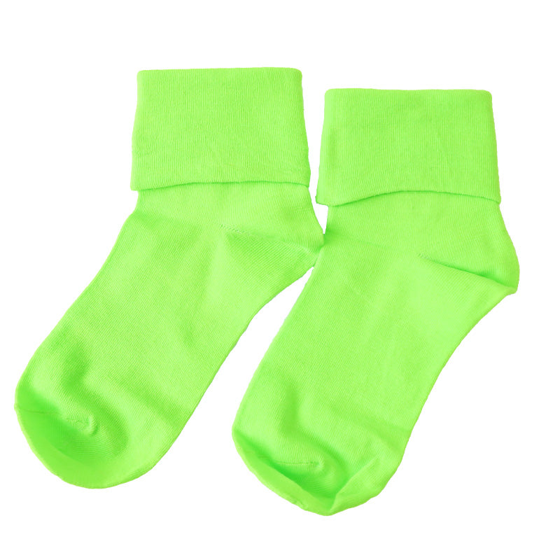 靴下 くつ下 レディース 婦人 カラーソックス SUZANHENGRI 折り返し 22 23 24 25 cm アウトレット ショートソックス くつ下 カラバリ カラー 緑 青 水色 白 茶色 黄色 ピンク ネイビー オレンジ 黒 グレー 黄緑 カーキ 蛍光色 (在庫限り)