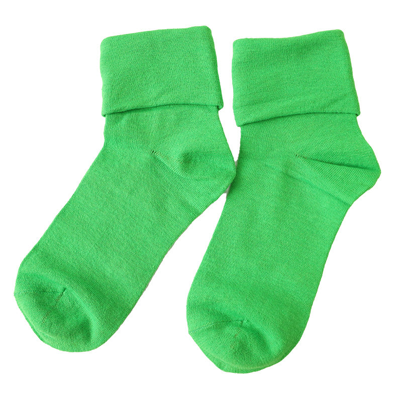 靴下 くつ下 レディース 婦人 カラーソックス SUZANHENGRI 折り返し 22 23 24 25 cm アウトレット ショートソックス くつ下 カラバリ カラー 緑 青 水色 白 茶色 黄色 ピンク ネイビー オレンジ 黒 グレー 黄緑 カーキ 蛍光色 (在庫限り)