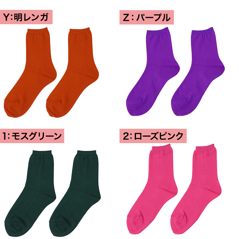 SUZANHENGRI 婦人カラーソックス 22-25cm アウトレット ソックス くつ下 カラバリ カラー ナイロン 緑 青 水色 白 茶色 黄色 ピンク ネイビー オレンジ 黒 グレー 紫 (在庫限り)