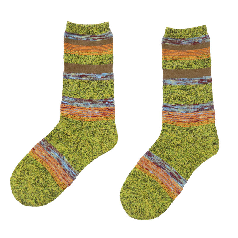 レディース ソックス 靴下 くつ下 女性用 日本製 カラフル ミックスカラー MIXカラー かわいい おしゃれ 普段使い 秋冬ソックス 22-25cm カジュアル SUZANHENGRI 22-25cm アウトレット 青 ブルー 緑 グリーン ピンク グレー 黒 ブラック 紫 パープル (在庫限り)