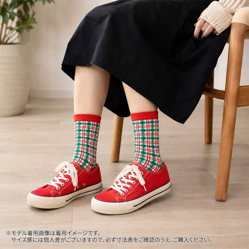 レディース 靴下 クルーソックス 柄ソックス 日本製 綿混 クルー丈 ソックス おしゃれ かわいい カジュアル レトロ 19 20 21 22 23 24 cm 平成レトロ チェック ボーダー ローラースケート 婦人 女性 中学生 高校生 通学 通勤 普段使い ギフト