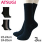 アツギ WORK-Fit 婦人 ジャストクルー丈 ソックス 3足組 22-24cm・24-26cm レディース 靴下 無地 女性 通勤 ビジネス リブソックス くつ下 くつした シンプル
