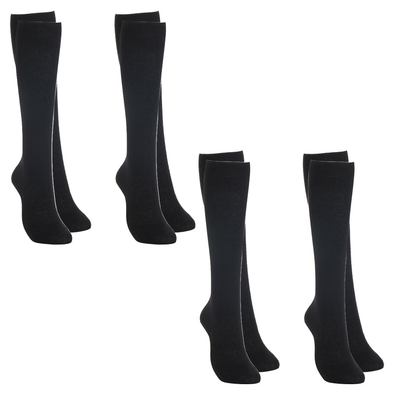 アツギ ハイソックス レディース 36cm丈 2足組 2セット 22-24cm・24-26cm 靴下 無地 黒 紺 通勤 ソックス 着圧 着圧ソックス ビジネスソックス 女性 atsugi アツギ WORK-Fit ワークフィット リブソックス 2足セット 仕事