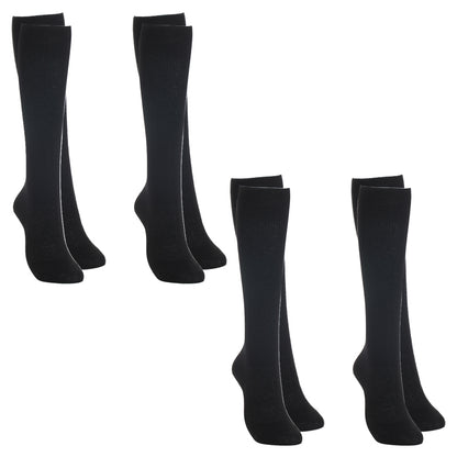 アツギ ハイソックス レディース 36cm丈 2足組 2セット 22-24cm・24-26cm 靴下 無地 黒 紺 通勤 ソックス 着圧 着圧ソックス ビジネスソックス 女性 atsugi アツギ WORK-Fit ワークフィット リブソックス 2足セット 仕事