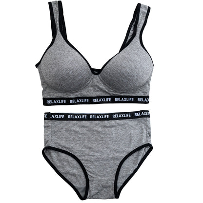 スポーツブラ ショーツ ブラジャー セット M～LL レディース 下着 上下セット 女性 ノンワイヤーブラ モールドカップ インナー (在庫限り)