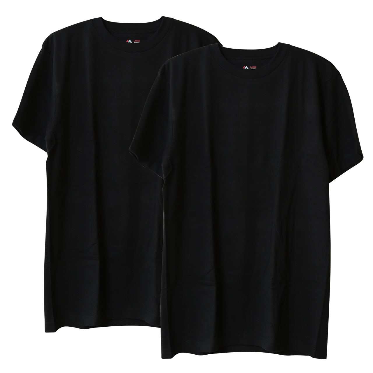 Tシャツ メンズ 半袖 インナー 綿 2枚組 S～XL (tシャツ 綿100% トップス シャツ クルーネック 無地 小さいサイズ) (在庫限り)