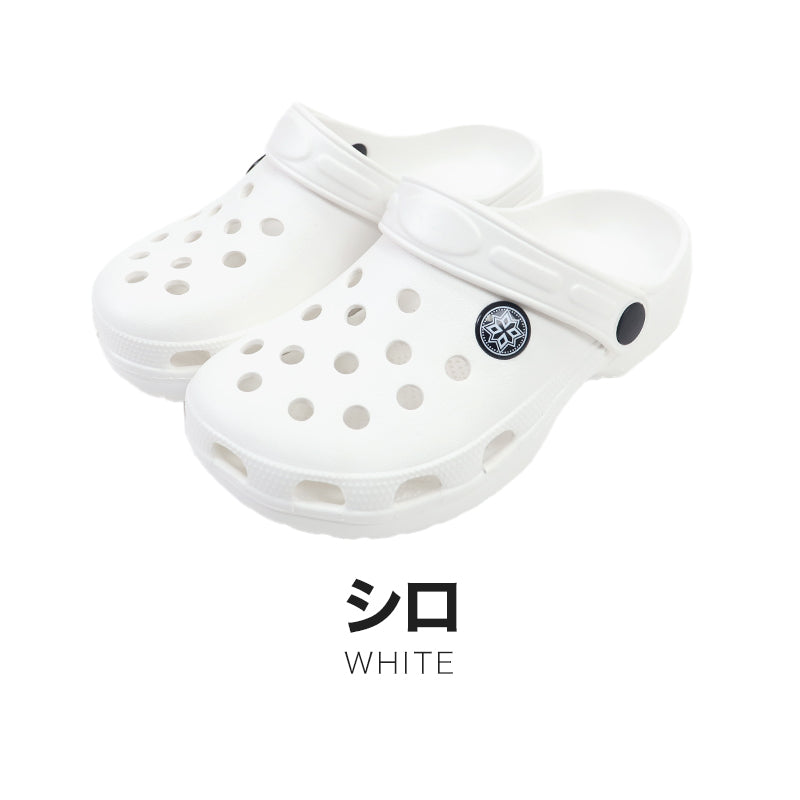 サボサンダル クロッグサンダル キッズ サンダル スリッポン シューズ 穴あきサンダル 17cm～22cm 子供 靴 シャワーサンダル ジュニア こども 男の子 女の子 男児 女児 小学生 ビーチサンダル 海水浴 軽量 (取寄せ)