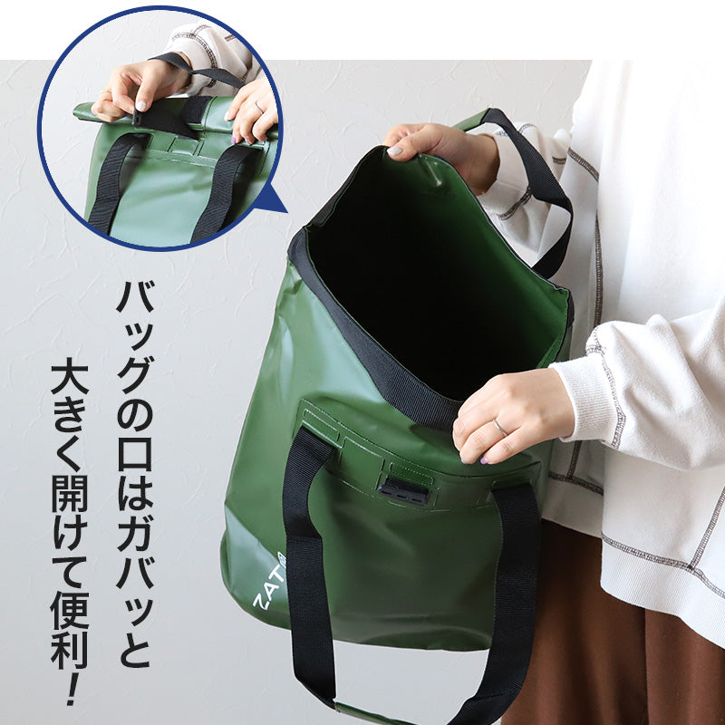 ZAT 防水 バッグ トートバッグ 大容量 10l レディース メンズ 鞄 おしゃれ 10L アウトドア レジャー ビジネス BBQ 避難 防災 グッズ 洗える 丸洗い カバン (取寄せ)