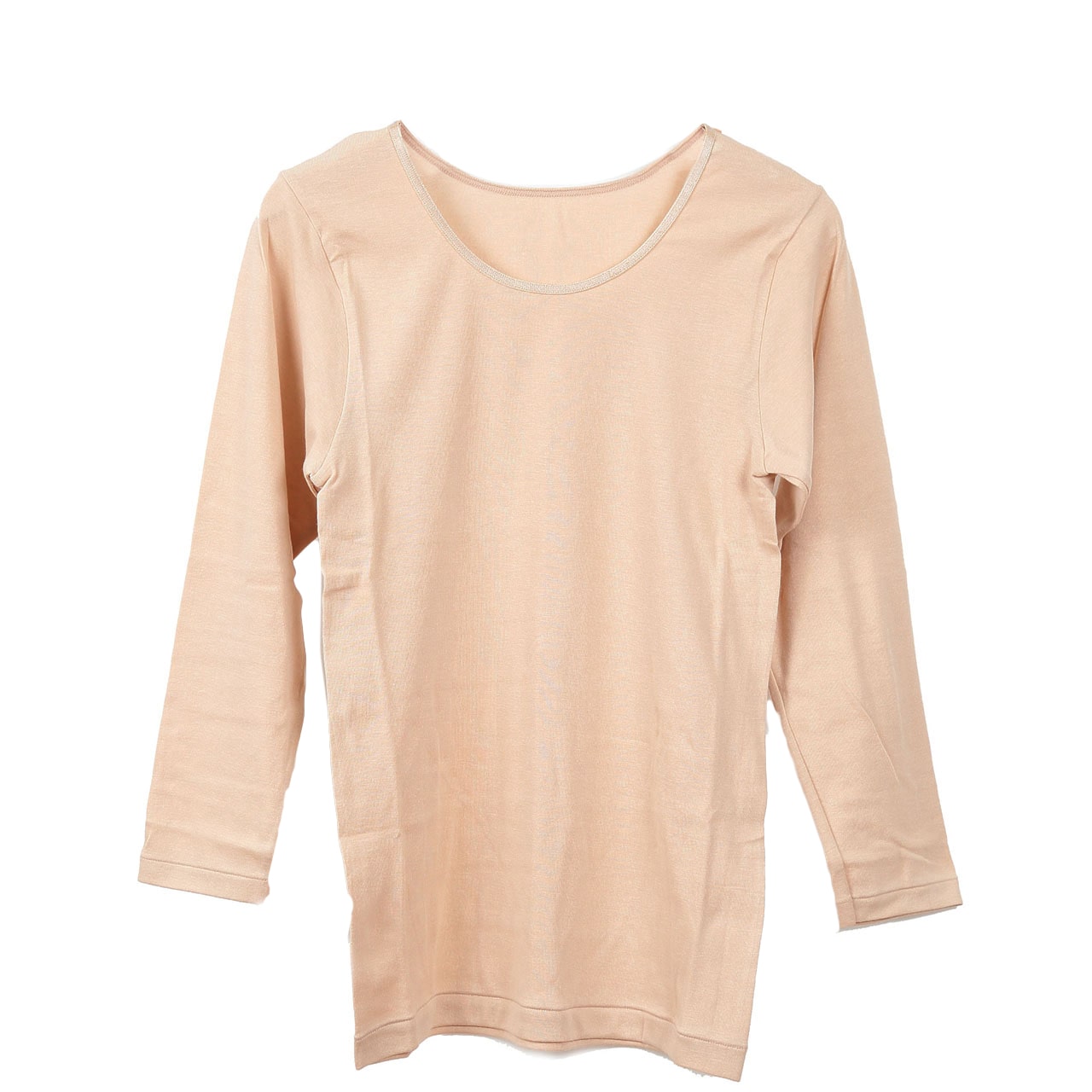 満足 綿100% インナー 長袖 レディース 8分袖シャツ M～LL 下着 コットン 綿 保湿 白 黒 無地 女性 婦人 肌着 8分袖 シンプル 福助