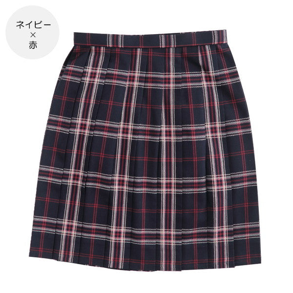 制服 スカート チェック柄 プリーツスカート スクールスカート M・L