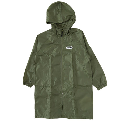 レインコート キッズ ランドセル対応 OUTDOOR パーカー 合羽 子供 女子 男子 かっこいい 130cm 140cm 150cm 雨具 男の子 女の子 レインウエア 通学 はっ水 シンプル カーキ 紺