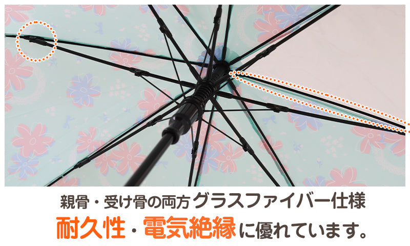 傘 子供用 キッズ 女の子 小学生 子供 かわいい 女子 55cm 58cm 女児 子供 ジュニア 軽量 花柄 雨具 丈夫 紫 おしゃれ スクール 小学校 学校