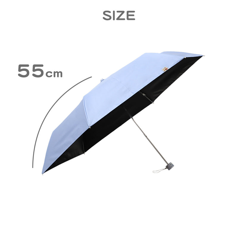 折りたたみ傘 55cm 女の子 晴雨兼用傘 Lovetoxic キッズ 子供 日傘 雨傘 UVカット UPF50+ 55cm 紫外線対策 安全ろくろ 名前欄付き くま刺繍 小学生 オフホワイト ブルー パープル お名前記入欄 かわいい おしゃれ 軽い 持ち運び コンパクト