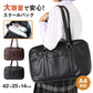 スクールバッグ 合皮 黒 茶 女子 高校生 サブバッグ 学生 通学 かばん W42×H25×D14cm サブバック 中学生 大容量 ショルダー バッグ 学生鞄 スクバ 無地 肩掛け おしゃれ 学生 シンプル