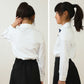 スクールシャツ 女子 長袖 リボンタイ付き ブラウス 子供 130cm～170cm 丸襟 角衿 制服 通学 130 140 150 160 170 ノーアイロン フォーマル シャツ 女の子