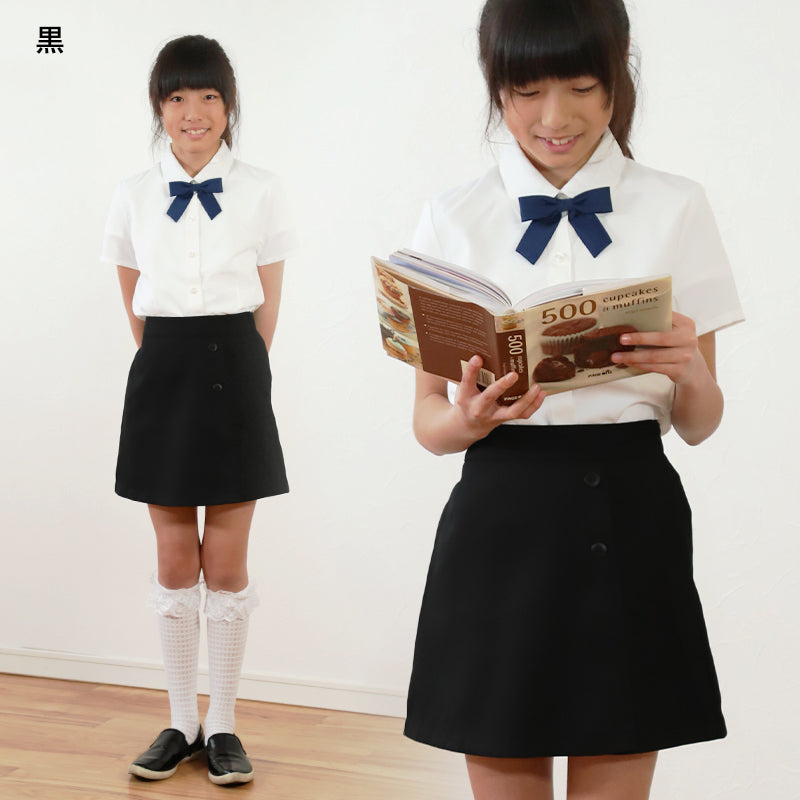 ラップ キュロットスカート キッズ 後ろゴム 130cm～160cm お受験 制服 女の子 発表会 学芸会 入園 入学 学校用 通学 冠婚葬祭 130 140 150 160 子供 金管 吹奏楽 ユニフォーム