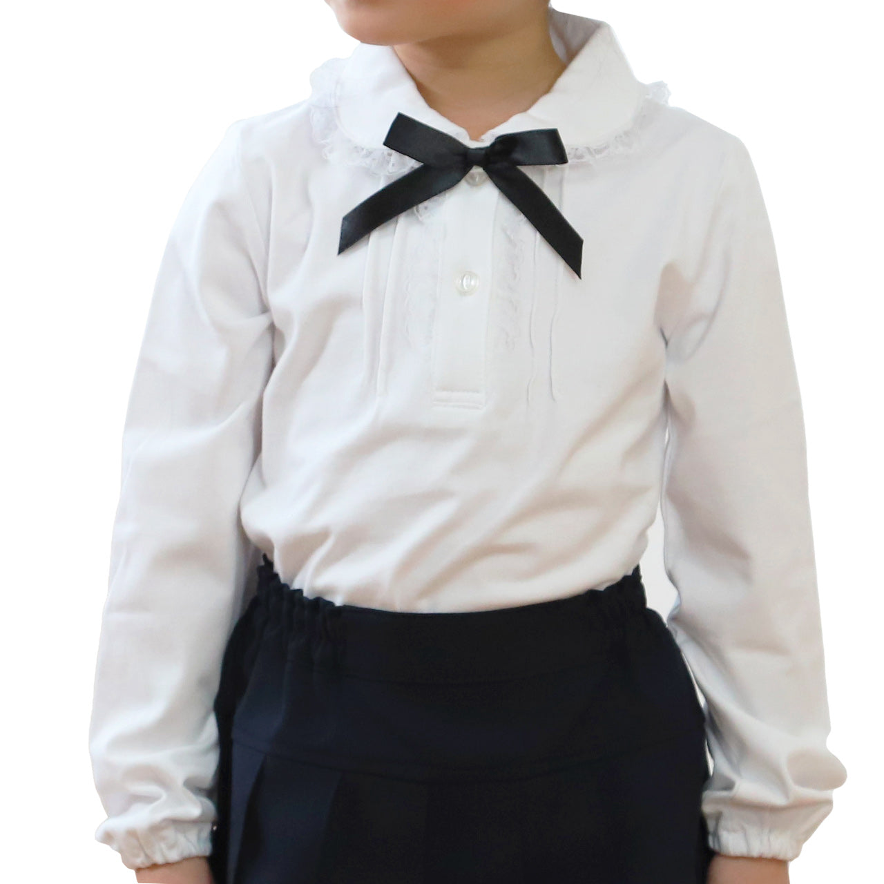 子供 ブラウス 女の子 フォーマル 100cm～130cm (女児半開ニット