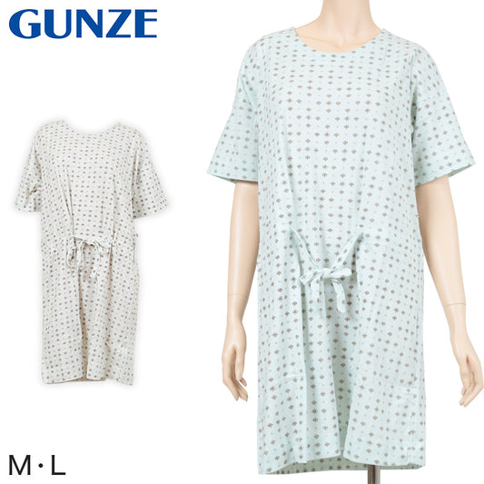 グンゼ COMME CI COMME CA レディース 半袖ワンピース M・L (GUNZE コムシコムサ 女性 婦人 ナイトウェア ルームウェア ホームウェア 部屋着 寝巻 ねまき 寝具 春 夏 ) (在庫限り)