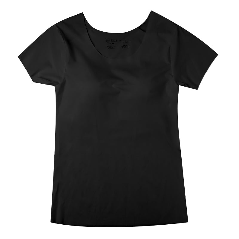 レディース 接触冷感 インナー フリーカット カップ付き フレンチ袖 ひびきにくい M L LL Tシャツ シャツ 下着 女性用 ストレッチ 無地 シームレス 薄手 涼しい 夏インナー さらさら フィット 重ね着 ベーシック デイリー ノンワイヤー カップ付きインナー