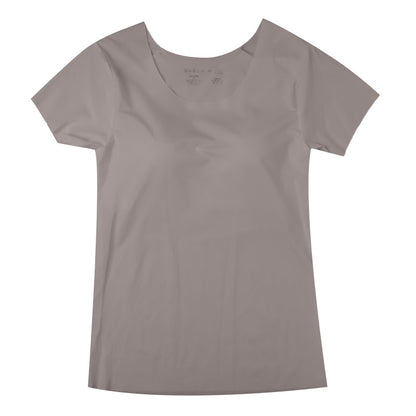 レディース 接触冷感 インナー フリーカット カップ付き フレンチ袖 ひびきにくい M L LL Tシャツ シャツ 下着 女性用 ストレッチ 無地 シームレス 薄手 涼しい 夏インナー さらさら フィット 重ね着 ベーシック デイリー ノンワイヤー カップ付き