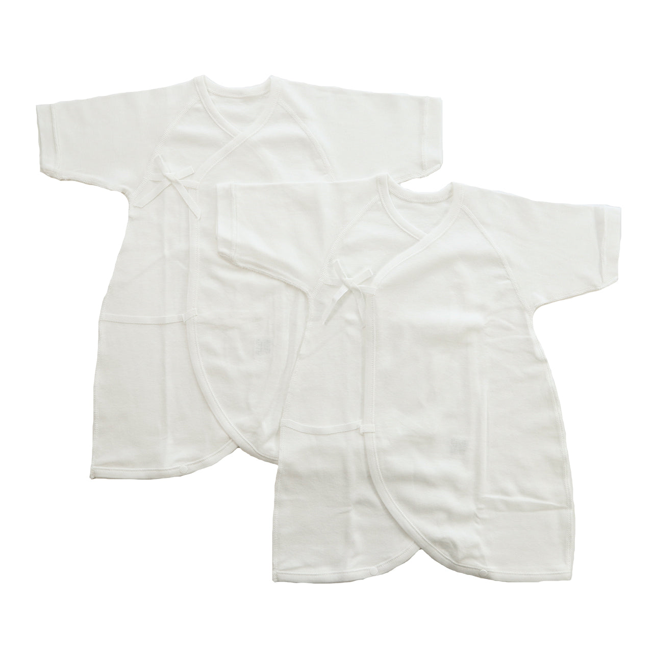 新生児 肌着 コンビ肌着 2枚組 綿100% 無地 日本製 50-60cm 男の子 女の子 スナップボタン コットン 出産準備 出産祝い ベビー服 ベビー 用品 赤ちゃん 乳児 下着 ギフト プレゼント