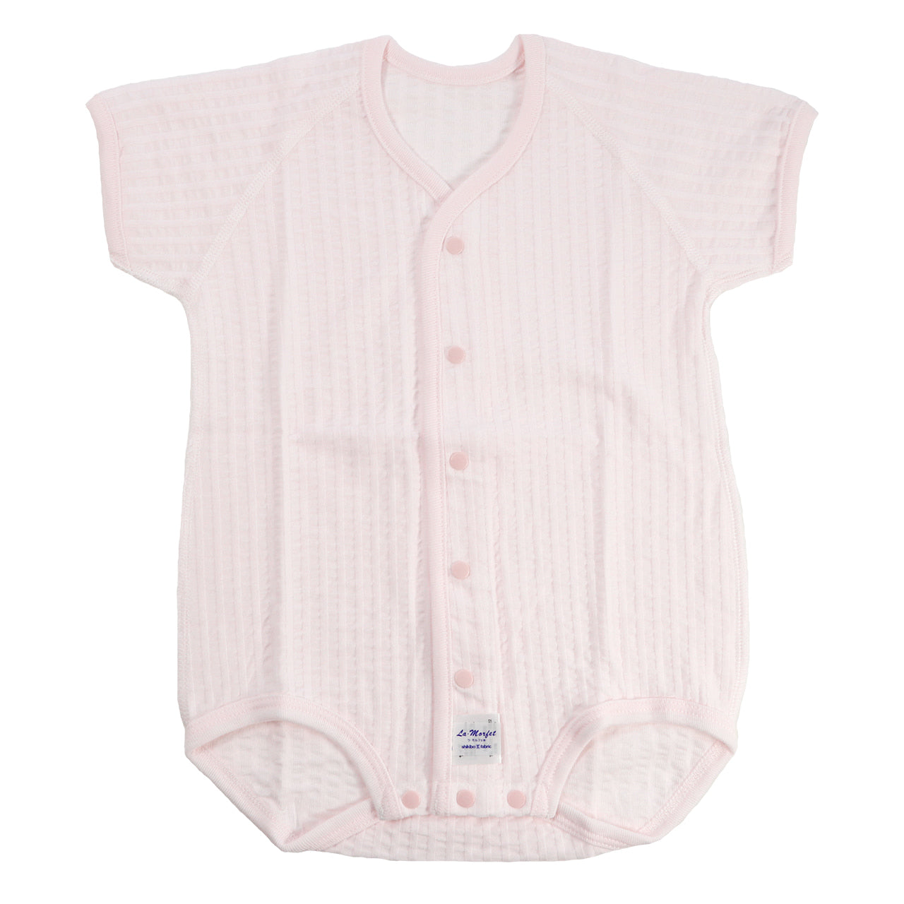 ロンパース 新生児 肌着 乳児 日本製 綿100% ラモルフェ肌着 半袖 60～80cm (前開き 綿100% 乳児 コットン 出産準備 出産祝い 下着 ギフト プレゼント)
