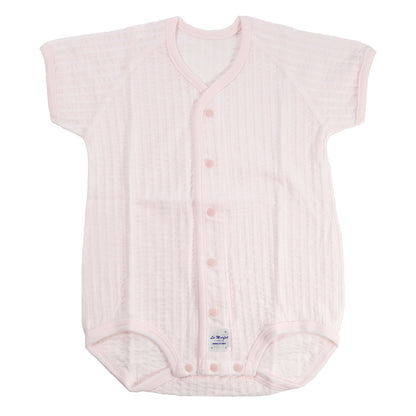 ロンパース 新生児 肌着 乳児 日本製 綿100% ラモルフェ肌着 半袖 60～80cm (前開き 綿100% 乳児 コットン 出産準備 出産祝い 下着 ギフト プレゼント)