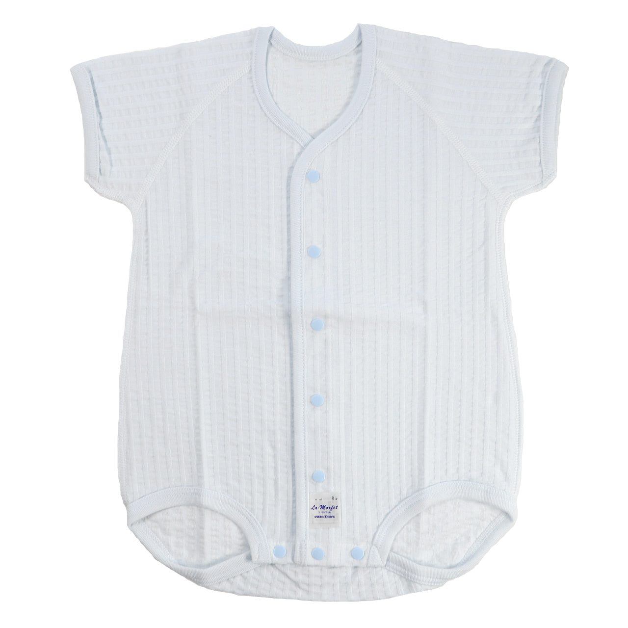 ロンパース 新生児 肌着 乳児 日本製 綿100% ラモルフェ肌着 半袖 60～80cm (前開き 綿100% 乳児 コットン 出産準備 出産祝い 下着 ギフト プレゼント)