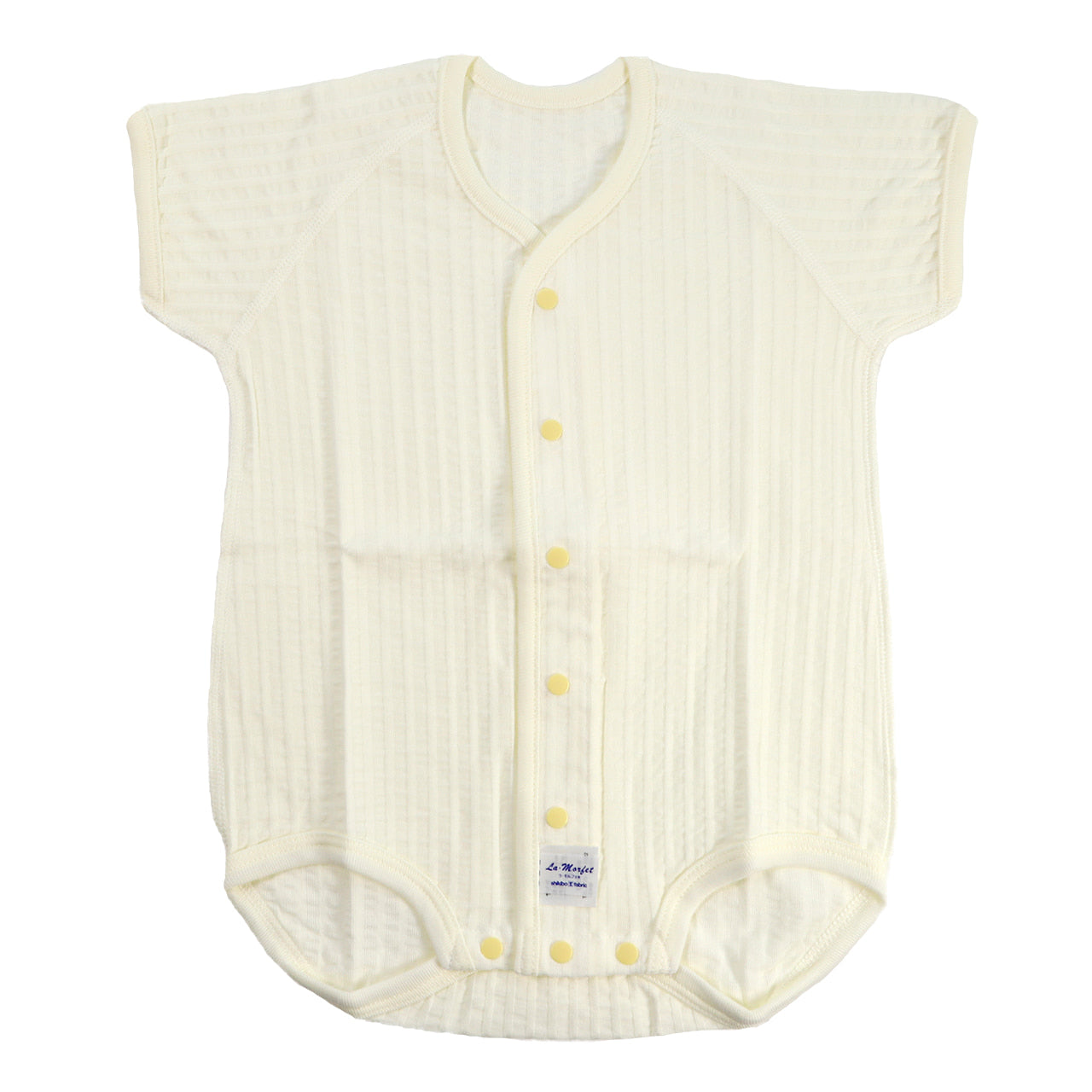 ロンパース 新生児 肌着 乳児 日本製 綿100% ラモルフェ肌着 半袖 60～80cm (前開き 綿100% 乳児 コットン 出産準備 出産祝い 下着 ギフト プレゼント)