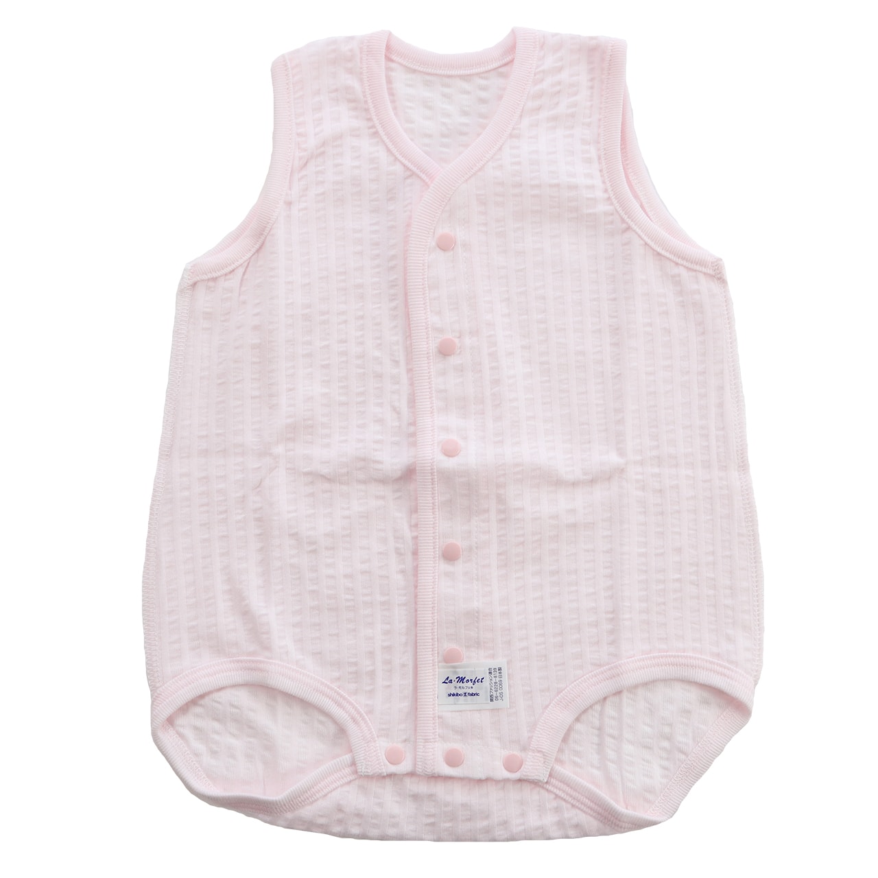 ロンパース 男の子 女の子 新生児 肌着 日本製 ラモルフェ肌着 ノースリーブ 60～80cm (前開き 綿100% 乳児 袖なし コットン 出産準備 出産祝い 下着 ギフト プレゼント)