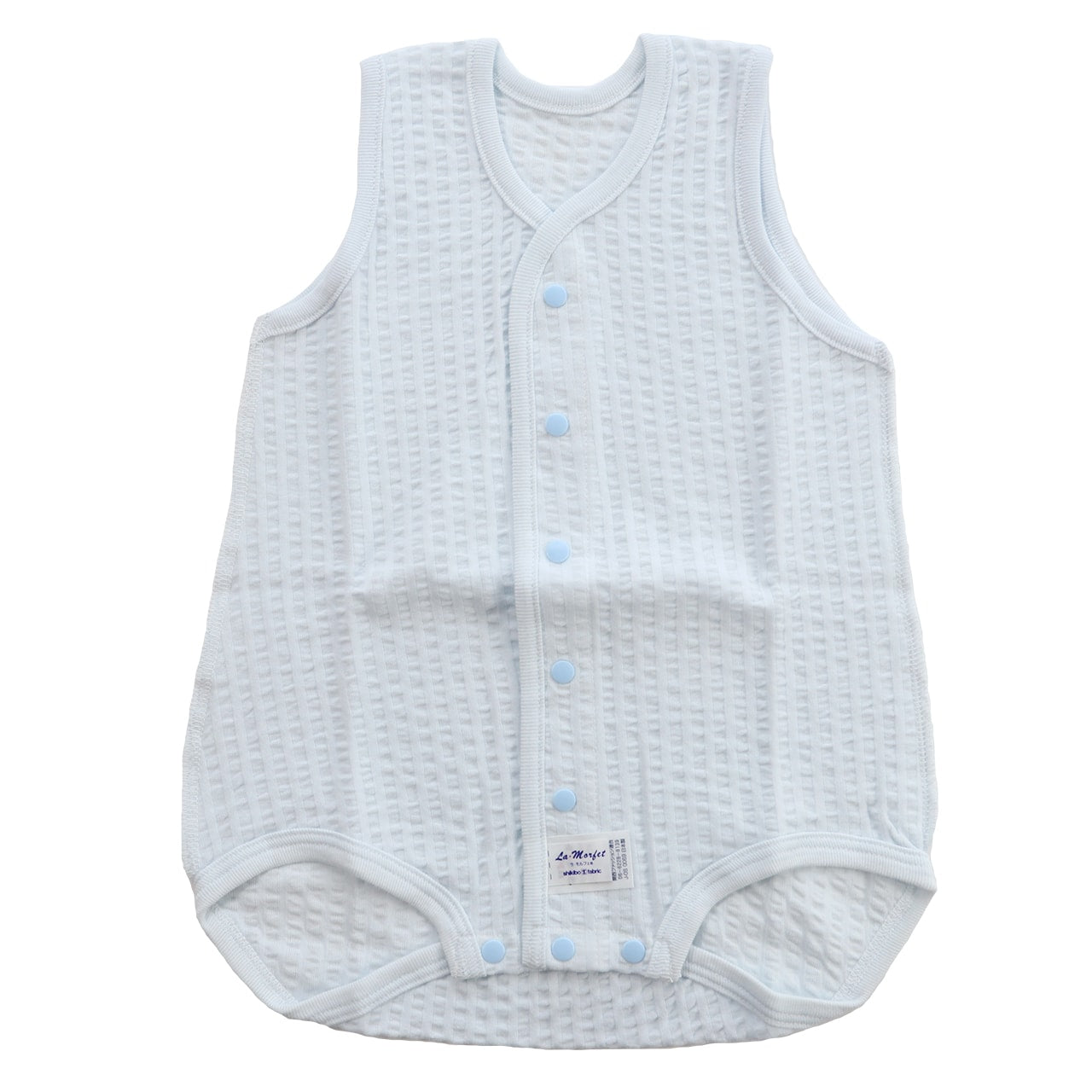 ロンパース 男の子 女の子 新生児 肌着 日本製 ラモルフェ肌着 ノースリーブ 60～80cm (前開き 綿100% 乳児 袖なし コットン 出産準備 出産祝い 下着 ギフト プレゼント)