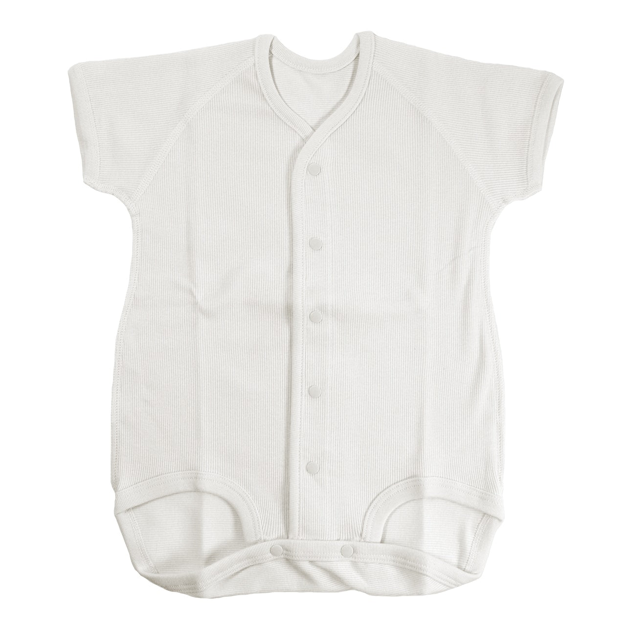 ロンパース 肌着 新生児 前開き 半袖 綿100% リブ 日本製 60-75cm～90-100cm 男の子 女の子 コットン 出産準備 出産祝い ベビー服 ベビー 用品 赤ちゃん 乳児 下着 ギフト プレゼント 60cm 70cm 80cm