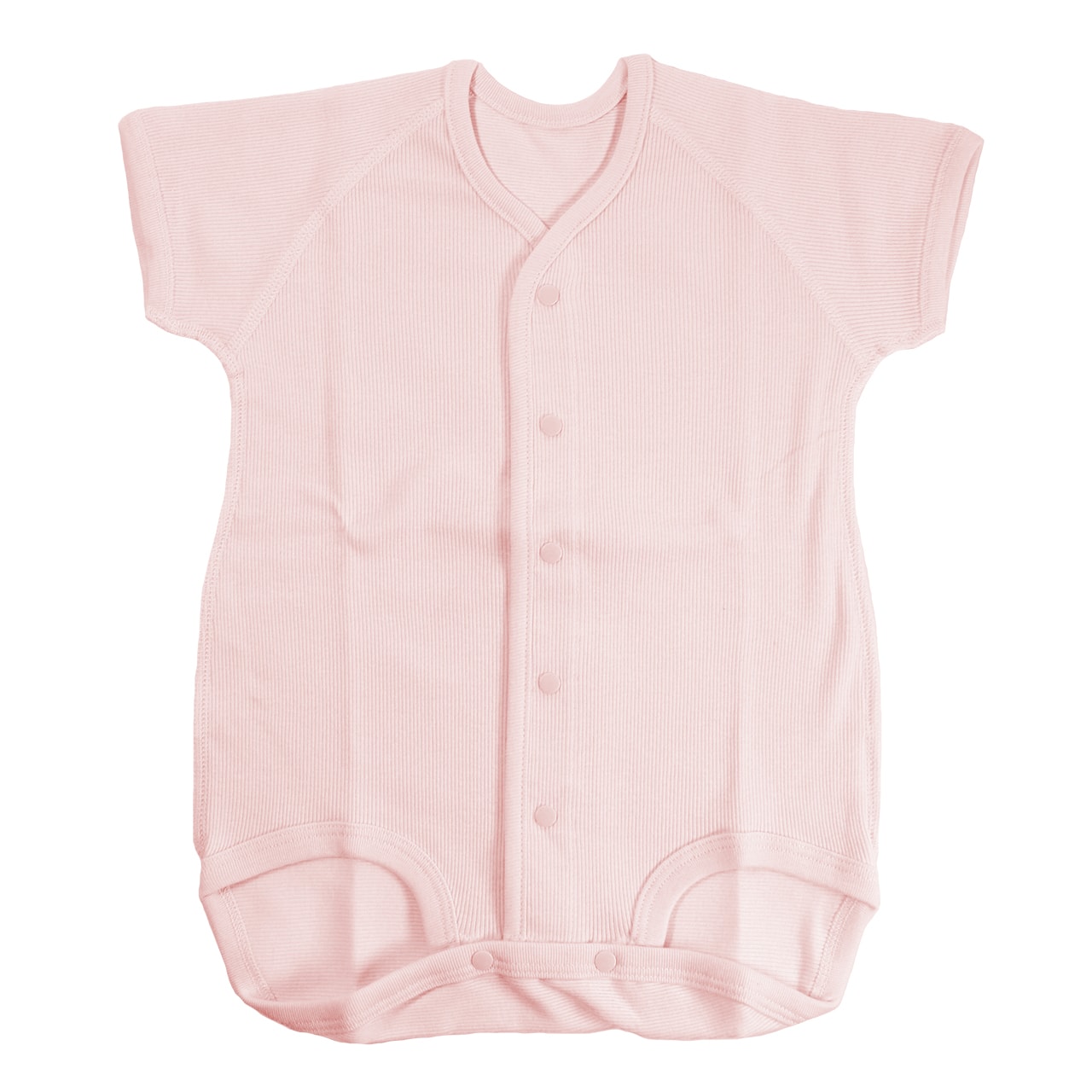 ロンパース 肌着 新生児 前開き 半袖 綿100% リブ 日本製 60-75cm～90-100cm 男の子 女の子 コットン 出産準備 出産祝い ベビー服 ベビー 用品 赤ちゃん 乳児 下着 ギフト プレゼント 60cm 70cm 80cm