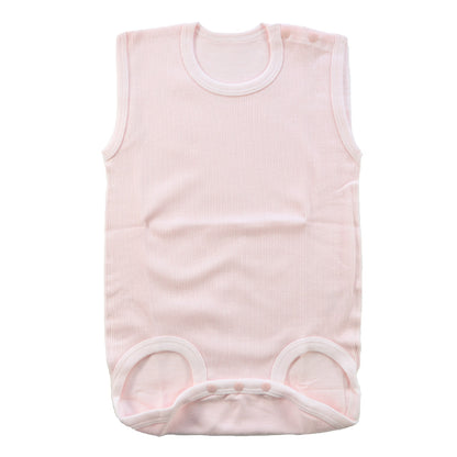 ロンパース 肌着 新生児 乳児 日本製 綿100% ノースリーブ 60-75cm～90-100cm (綿100% 乳児 コットン 出産準備 出産祝い 下着 ギフト プレゼント 60cm 70cm 80cm)