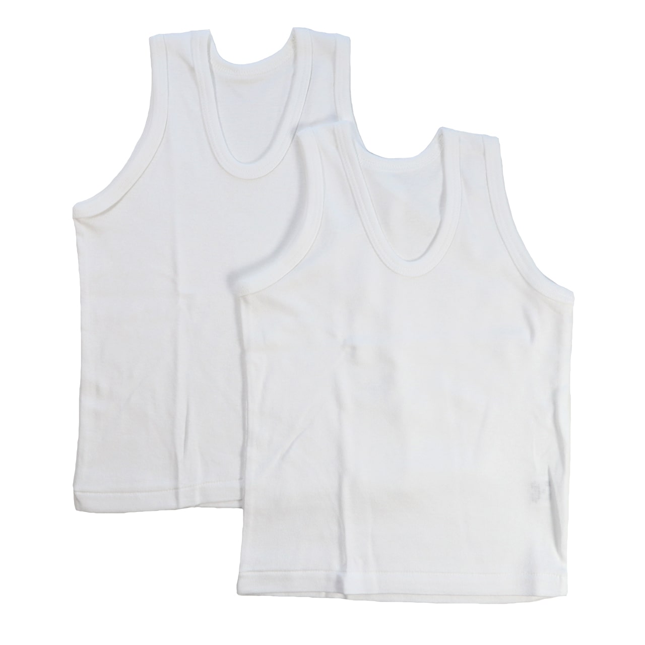 ベビー ベビー服 ランニングシャツ 2枚組 無地 綿100% 日本製 80cm～95cm (肌着 男の子 女の子 コットン 出産準備 出産祝い ベビー用品 白 下着 ギフト プレゼント 80 90 95 幼児)