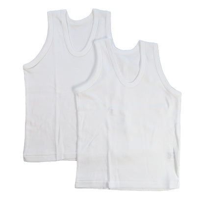 ベビー ベビー服 ランニングシャツ 2枚組 無地 綿100% 日本製 80cm～95cm (肌着 男の子 女の子 コットン 出産準備 出産祝い ベビー用品 白 下着 ギフト プレゼント 80 90 95 幼児)