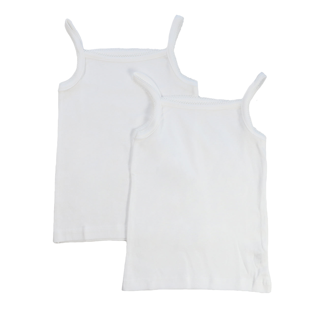 ベビー ベビー服 キャミソール 2枚組 無地 綿100% 日本製 女の子 80cm～95cm (肌着 ノースリーブ スリーブレス コットン 出産準備 出産祝い ベビー用品 白 下着 ギフト プレゼント 80 90 95 幼児)
