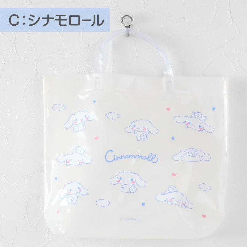 プールバッグ 手提げバッグ キティ マイメロ クロミ シナモン 約36×29