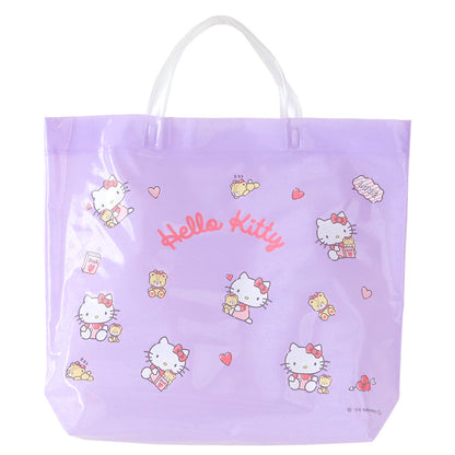 プールバッグ 手提げバッグ キティ マイメロ クロミ シナモン 約36×29×10cm ビーチバッグ ビニールバッグ スイムバッグ ショルダー 子供 水泳 水着入れ スポーツ サブバッグ (在庫限り)