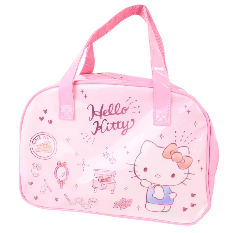 サンリオ プールバッグ ボストンバッグ キッズ 女の子 塩化ビニル 水泳バッグ スイムバッグ プールバック ビーチバッグ 通園 通学 約32×23×10cm 幼稚園 保育園 小学生 ハローキティ クロミ