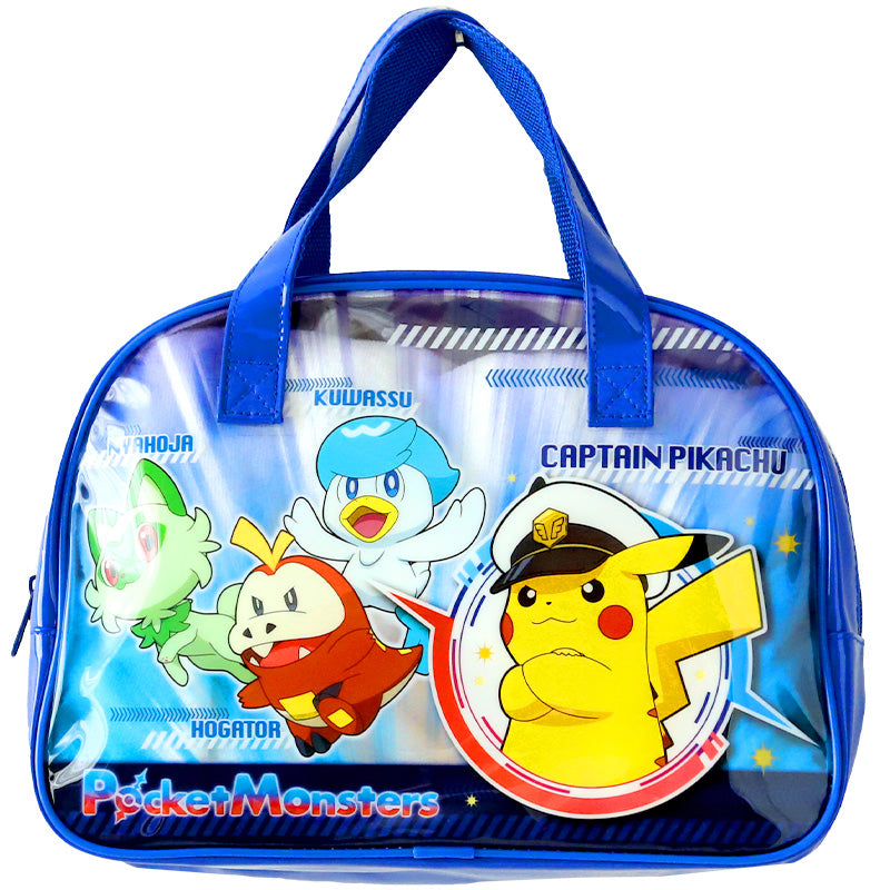 ポケットモンスター プールバッグ 手提げバッグ ポケモン ピカチュウ ニャオハ 約32×23×10cm スイムバッグ ボストンバッグ 子供 水泳 水着入れ スポーツ サブバッグ ボストン (在庫限り)
