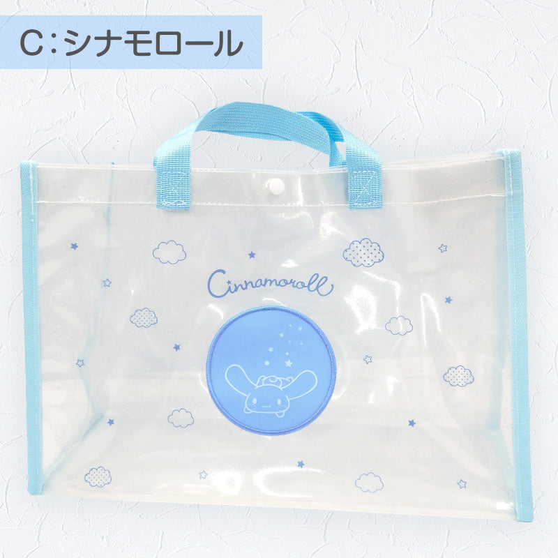 クリアバッグ トート おしゃれ プールバッグ 手提げバッグ シナモン