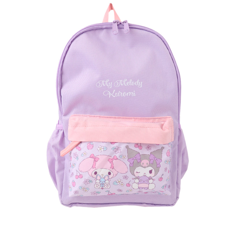 サンリオ リュック キッズ 女の子 子供 リュックサック ポリエステル マイメロディ クロミ シナモロール 子供用バッグ 遠足 通園 通学 約22×33×13cm 学童 保育園 幼稚園 小学生 お弁当 水筒 かわいい (送料無料)