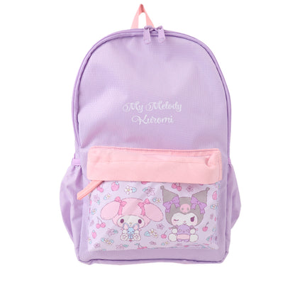 サンリオ リュック キッズ 女の子 子供 リュックサック ポリエステル マイメロディ クロミ シナモロール 子供用バッグ 遠足 通園 通学 約22×33×13cm 学童 保育園 幼稚園 小学生 お弁当 水筒 かわいい (送料無料)