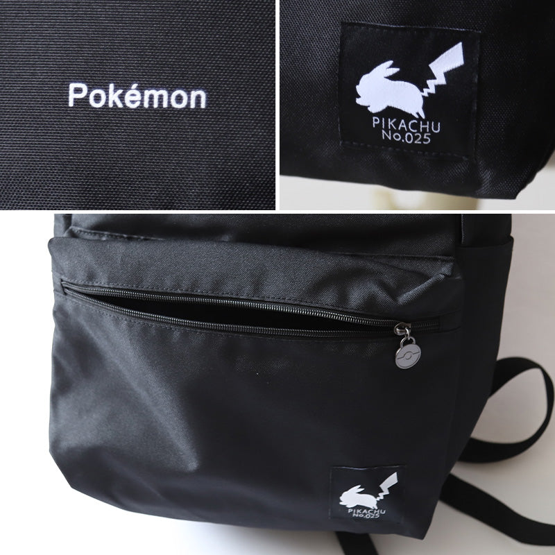 ポケットモンスター スクエアリュック リュックサック タブレット入れ デイバッグ ポケモン ピカチュウ 黒 約29×46×14cm 子供 レディース メンズ キッズ 大人 タブレット 学童 塾 中学生 高校生 おしゃれ かわいい (送料無料) (在庫限り)