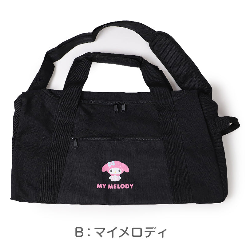 ボストンバッグ キティ マイメロディー クロミ シナモロール 約54×32×25cm バッグ バック 修学旅行 お泊り 学生 大容量 黒 大きい カバン スクール サブバッグ スタイリストバッグ