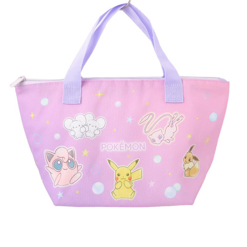 保冷 トートバッグ キッズ 保冷バッグ ランチバッグ キャラクター ポケモン 子供 お弁当バッグ ポリエステル アルミ メッシュポケット 手提げ 通園 通学 約31×18×13cm 保育園 幼稚園 小学校 夏場