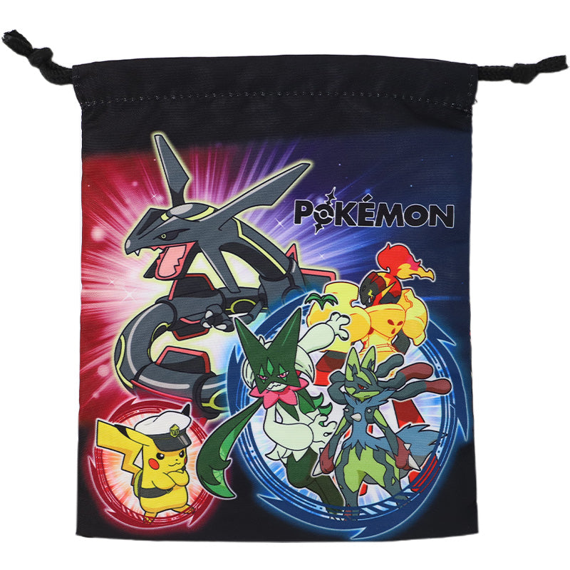 マルヨシ ポケットモンスター 巾着袋 キッズ 巾着 小物入れ コップ袋 給食袋 ポケモン 巾着S 入園準備 入学準備 男の子 女の子 キャラクター 通園 通学 約18×22cm 洗える 形態安定 シワになりにくい アイロン不要 お手入れ簡単
