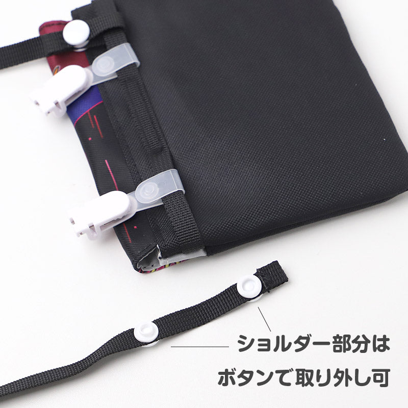 移動ポケット 2WAY ショルダー付き キャラクター クリップポケット ポケットポーチ ポシェット 約15×12cm キッズ 子供 ハンカチ入れ ティッシュ入れ 通園 通学 保育園 幼稚園 小学校 入園準備 入学準備 サンリオキャラクターズ キティ ポケモン