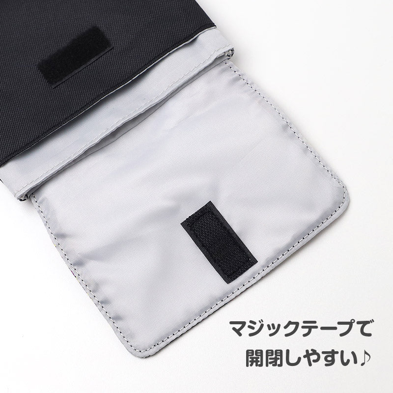 移動ポケット 2WAY ショルダー付き キャラクター クリップポケット ポケットポーチ ポシェット 約15×12cm キッズ 子供 ハンカチ入れ ティッシュ入れ 通園 通学 保育園 幼稚園 小学校 入園準備 入学準備 サンリオキャラクターズ キティ ポケモン